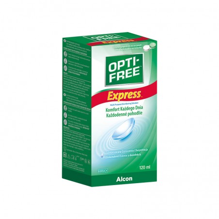 Opti-free Express 120ml | wielofunkcyjny płyn do soczewek