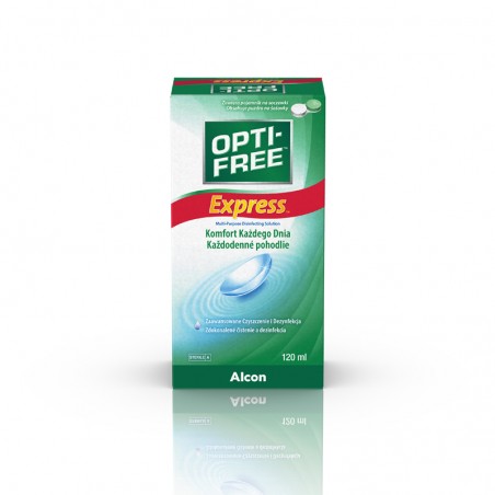 Opti-free Express 120ml | wielofunkcyjny płyn do soczewek