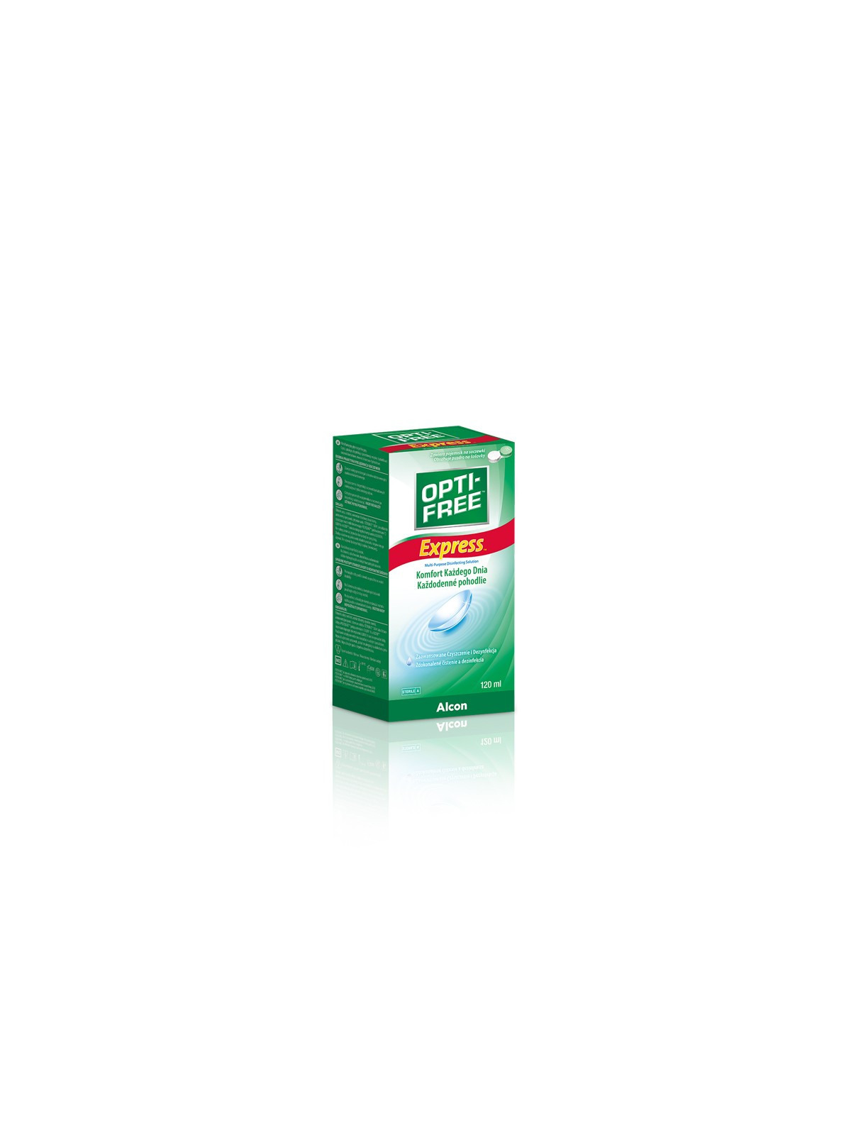 Opti-free Express 120ml | wielofunkcyjny płyn do soczewek