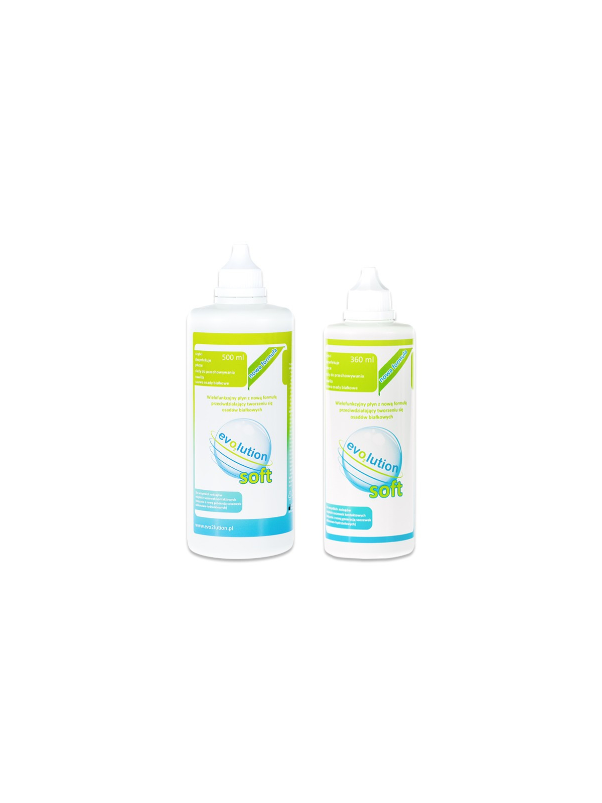 Zestaw płynów do soczewek evO2lution soft 360 ml + 500 ml | Płyny do Soczewek
