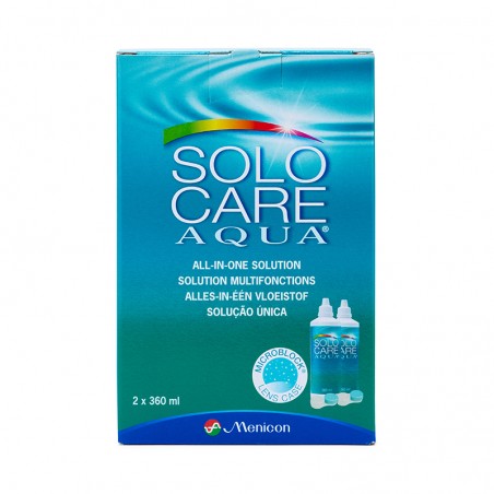 SoloCare Aqua 2x 360ml | Zestaw Płynów do Soczewek