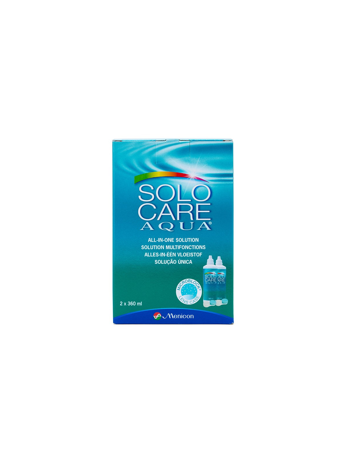 SoloCare Aqua 2x 360ml | Zestaw Płynów do Soczewek