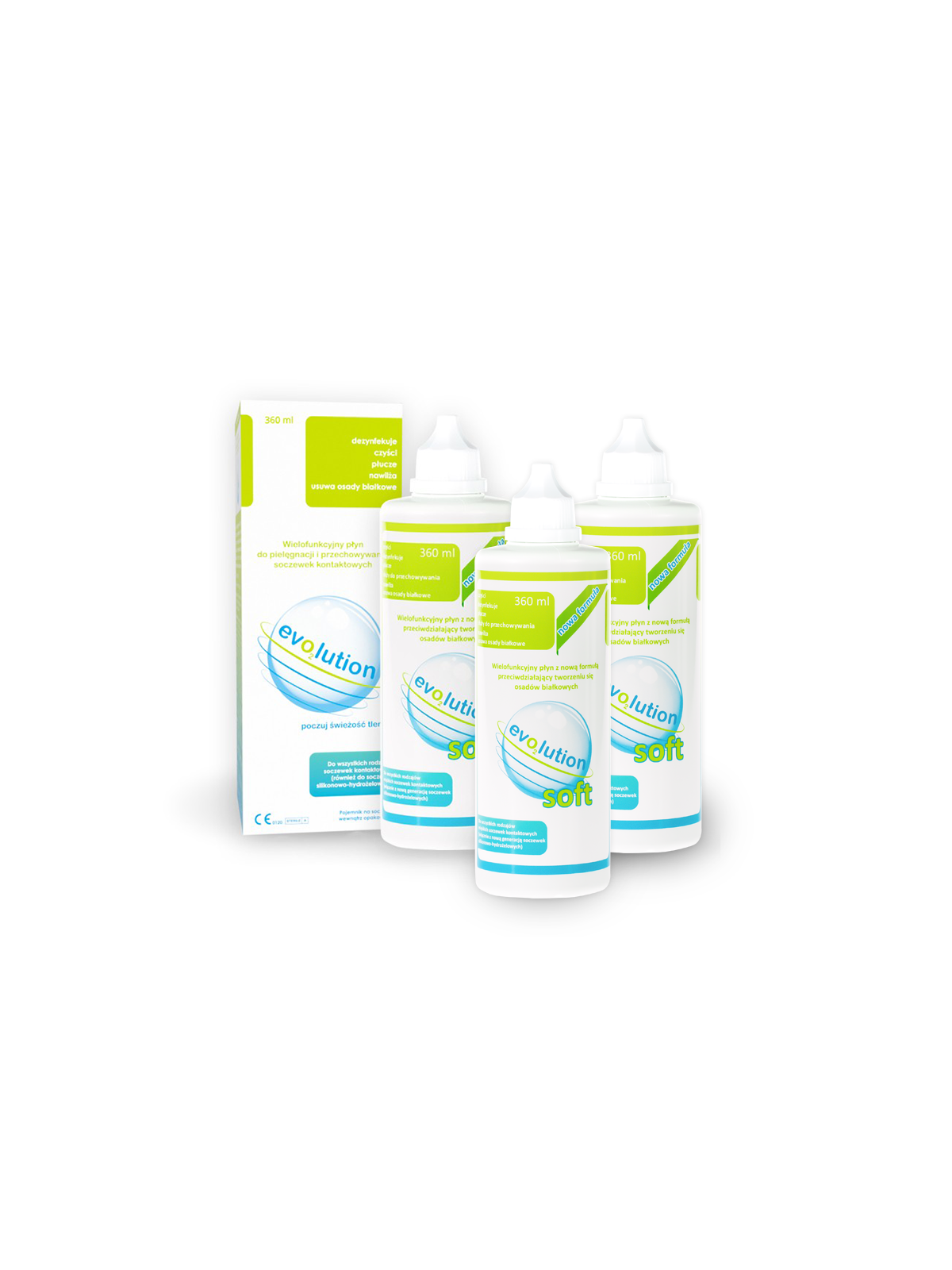 3 x evO2lution soft 360ml | Super Płyn do Soczewek za jedyne 56,99 zł