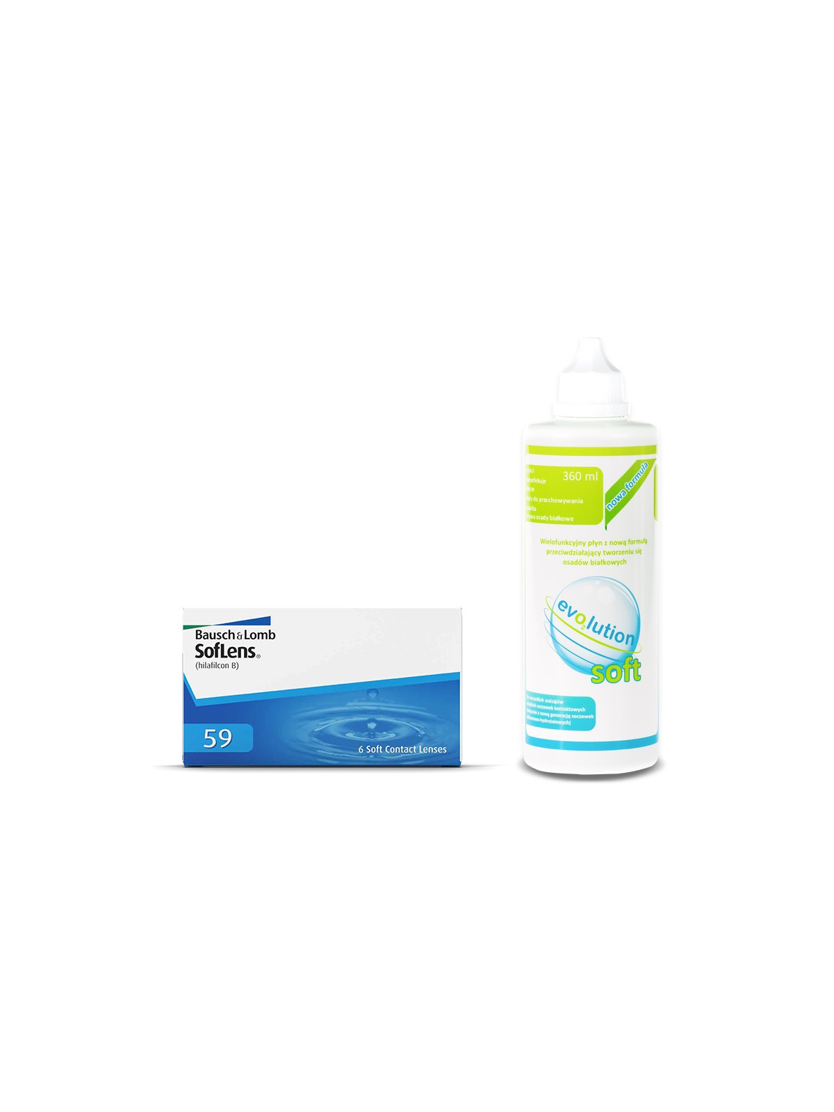 Soflens 59 6 szt. + evO2lution soft 360 ml