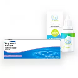 SofLens Daily Disposable 30 szt. + krople evO2lution hyal drops 20 ml