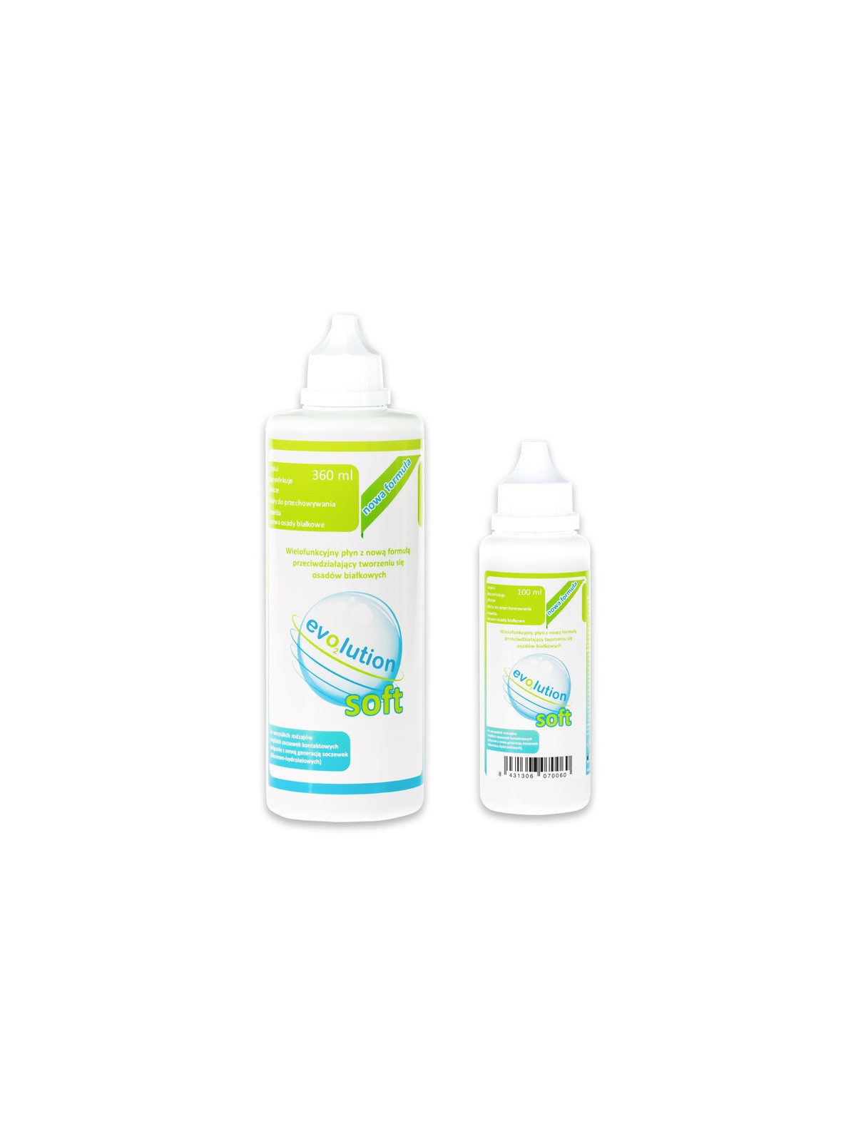 Zestaw płynów do soczewek evO2lution soft 360 ml + 500 ml | Płyny do Soczewek