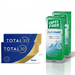  2 x TOTAL30 6 szt. + 2 x Opti-Free PureMoist 300 ml