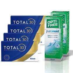  4 x TOTAL30 3 szt. + 2 x Opti-Free PureMoist 300 ml