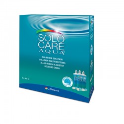 SoloCare Aqua 3 x 360ml | Zestaw Płynów do Soczewek