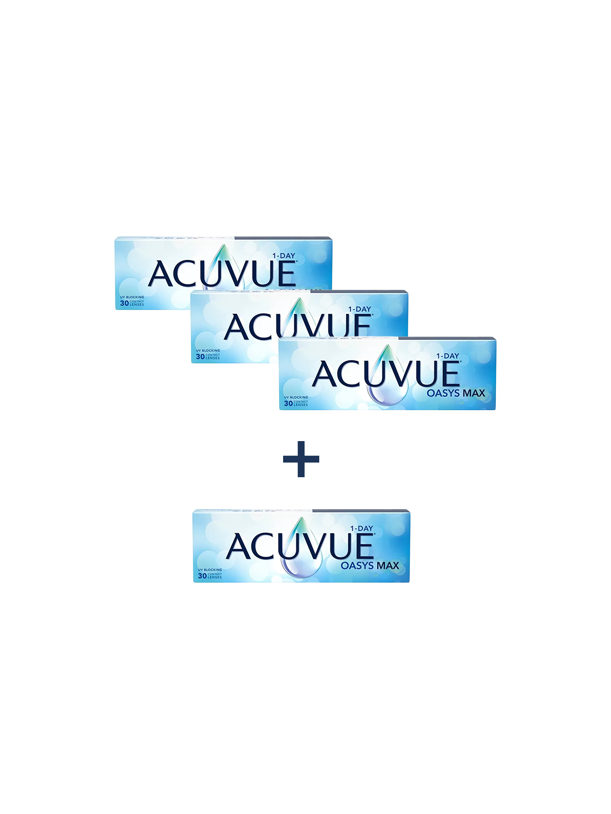 ACUVUE® OASYS MAX 1-Day 30 szt. 3 + 1 za 1 zł BC 8,5