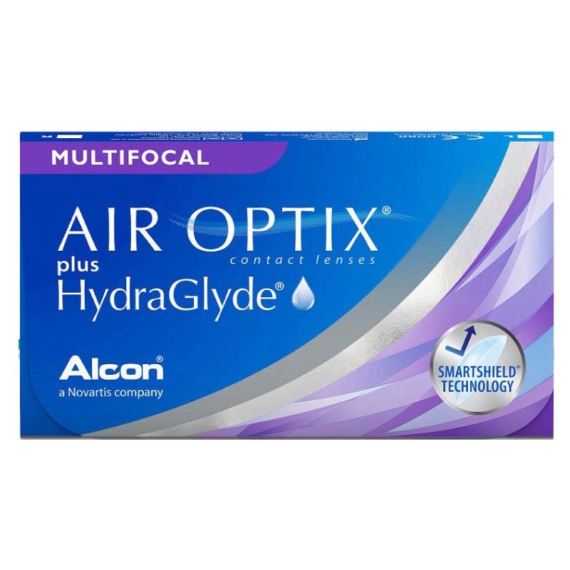 Soczewki miesięczne Air Optix plus HydraGlyde Multifocal 3 szt. - WYPRZEDAŻ DŁUGA DATA