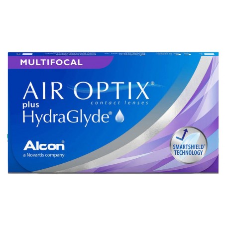 Soczewki miesięczne Air Optix plus HydraGlyde Multifocal 3 szt. - WYPRZEDAŻ DŁUGA DATA