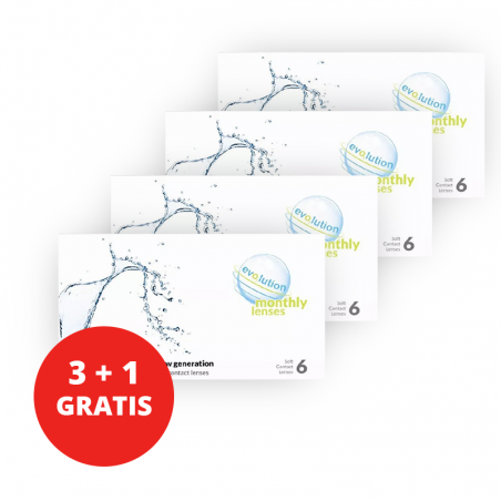 3 + 1 GRATIS - evO2lution monthly lenses 6 szt.
