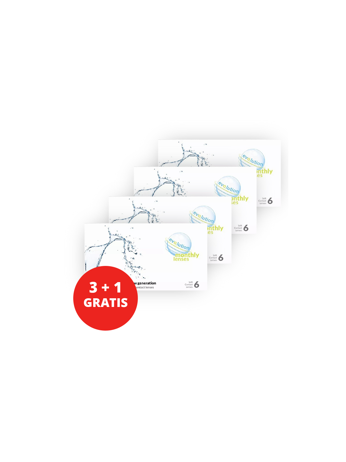 3 + 1 GRATIS - evO2lution monthly lenses 6 szt.