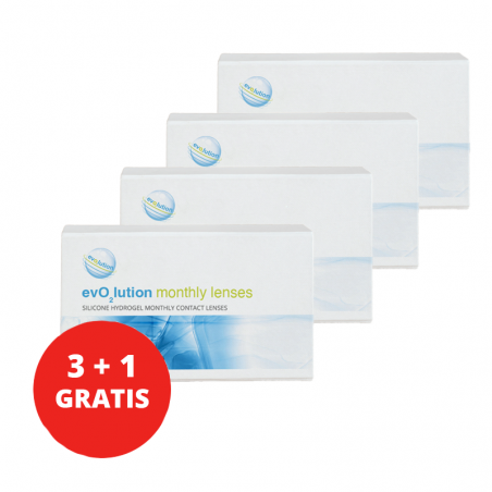 3 + 1 GRATIS - evO2lution monthly lenses 6 szt.