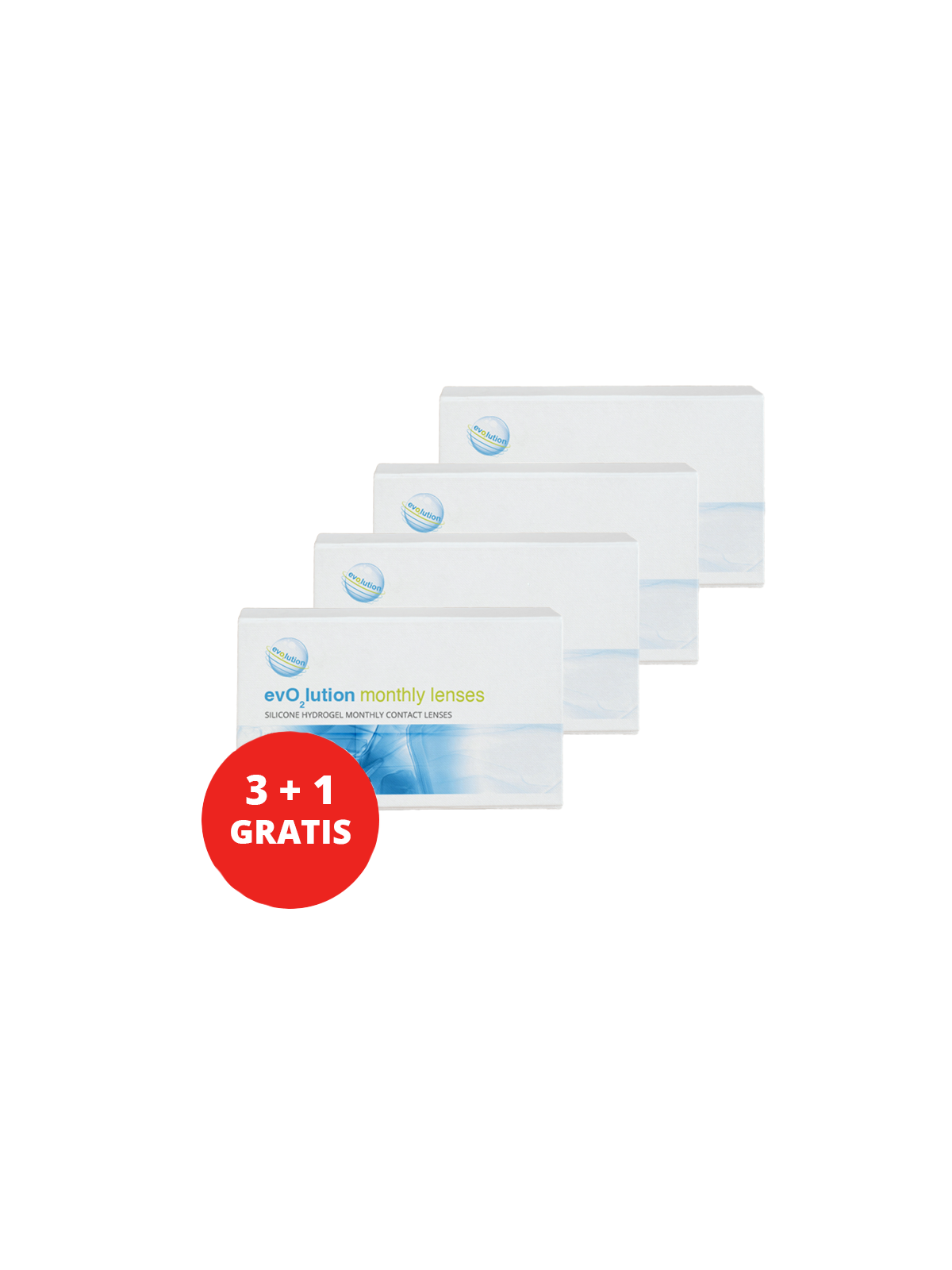 3 + 1 GRATIS - evO2lution monthly lenses 6 szt.