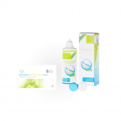  evo2lution monthly lenses basic 6 szt. + płyn evO2lution soft 360 ml