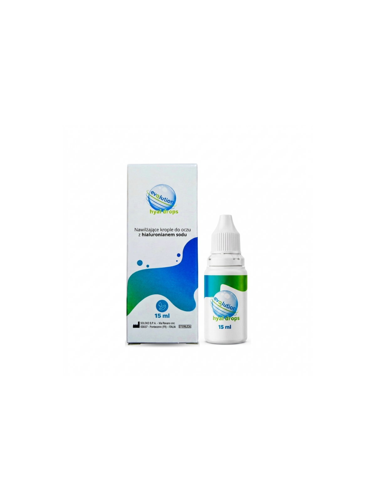Nawilżające krople do oczu evO2lution hyal drops 15 ml z hialuronianem sodu
