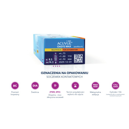 Soczewki jednodniowe ACUVUE® OASYS MAX 1-Day Multifocal for ASTIGMATISM 30 szt.