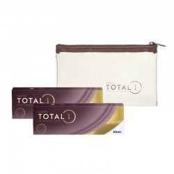  2 x Soczewki jednodniowe Dailies Total 1 30 szt. + kosmetyczka