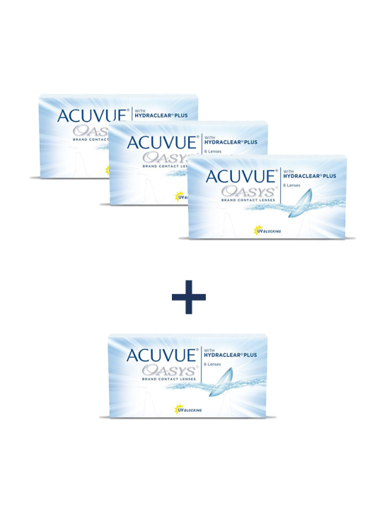 ACUVUE® OASYS 6 szt. 3 + 1 za 1 zł BC 8,4