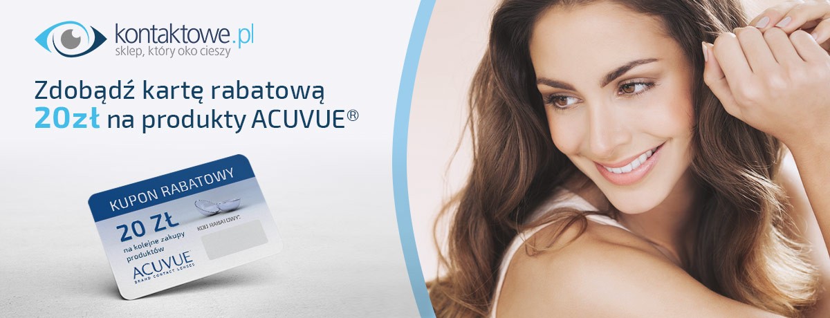 Promocja karta rabatowa 20 zł na produkty Acuvue